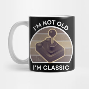 I'm not old, I'm Classic | Joystick | Retro Hardware | Vintage Sunset | Sepia | '80s '90s Video Gaming Mug